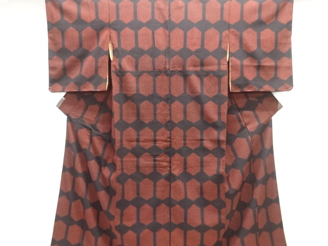 JAPANESE KIMONO / ANTIQUE KIMONO / SILK / HON-SHIOZAWA / WOVEN KIKKO